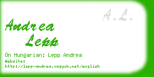 andrea lepp business card